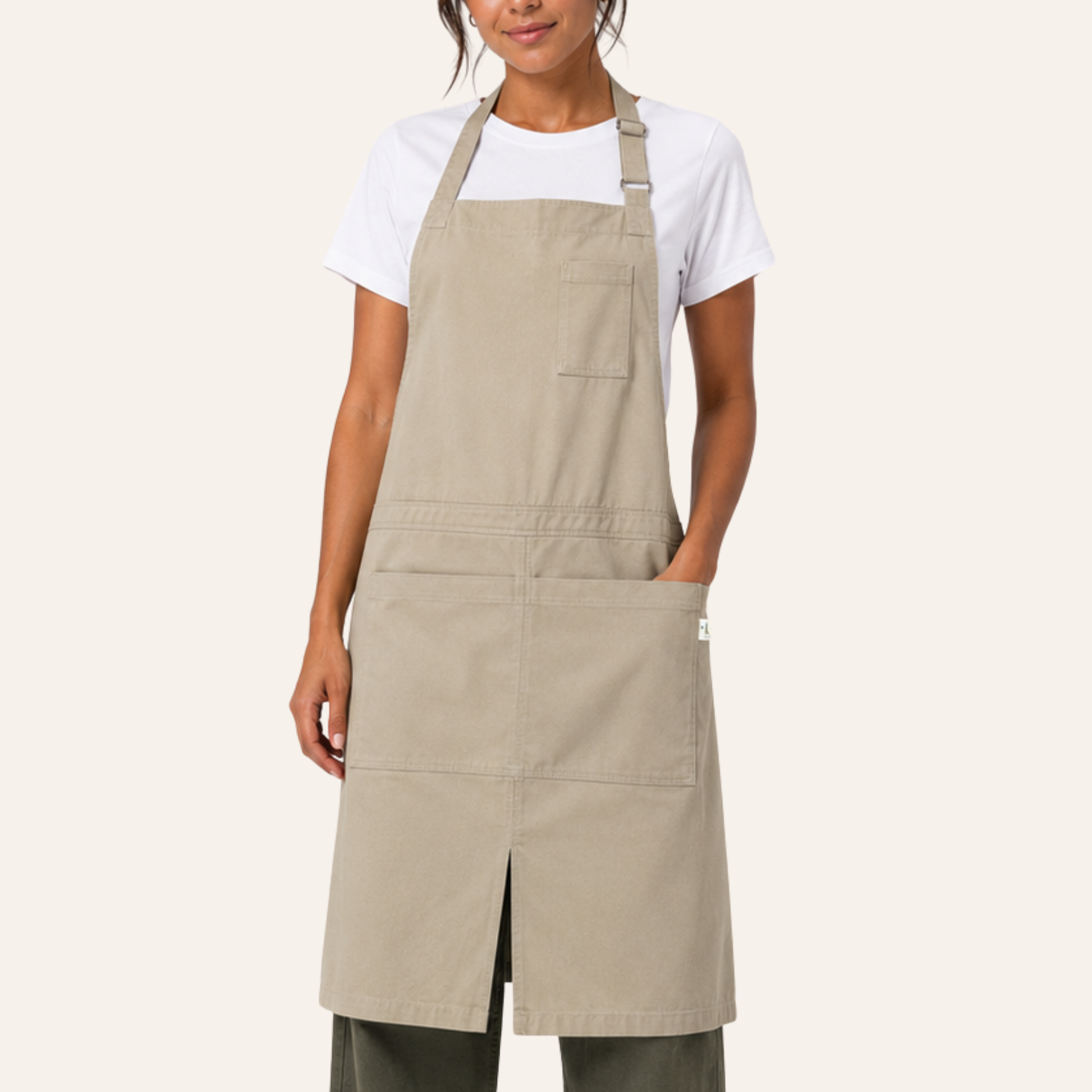 Delantal 2 en 1 - Beige